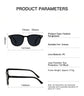 Classic Full Frame Round Sun Glasses, Trendy Retro Style Eyewear for Daily Outfits, Gloss Black Frame with Dual Grey Lenses, Christmas & Halloween Casual Wear Present