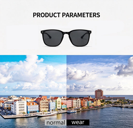 Retro Full Rim Round Sunglasses, Multi-purpose Stylish Outdoor UV Shades, Transparent Tea Frame with Dual Tea Lenses, Christmas & Halloween Eyewear Gift