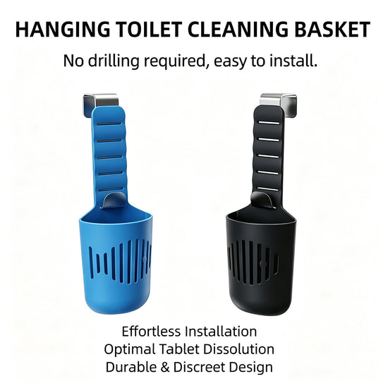 Black Metal Hook | Minimalist Toilet Tank Cleaner Holder | Halloween Home Essential Gift | Waterproof No-Punch Hanging Block Stand