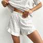 Blue Size M | Fresh Casual Cotton Sleepwear | Halloween Simple Everyday Gift | Ruffle Shorts Minimalist Home Pajamas