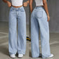 Light Blue Size XL (Recommended 62.5-70.0kg / 137.8-154.3lbs) | Plus Size Straight Leg Jeans | Halloween Fresh Curvy Gift | High Waist Loose Comfortable Fashion Denim