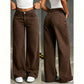 Brown Size 5XL (Recommended 92.5-100.0kg / 203.9-220.5lbs) | Extra Large Straight Jeans | Halloween Maillard Full Figure Gift | High Waist Loose Fit Denim