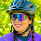Black Frame Purple Mercury | Mysterious Stylish Riding Goggles | Halloween Personality Gift | Eye-Catching Reflective Cool Cycling Sunglasses