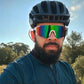 Black Frame Purple Mercury | Mysterious Stylish Riding Goggles | Halloween Personality Gift | Eye-Catching Reflective Cool Cycling Sunglasses