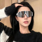 Black Frame Purple Mercury | Mysterious Stylish Riding Goggles | Halloween Personality Gift | Eye-Catching Reflective Cool Cycling Sunglasses