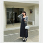 Dark Gray Size XL (Recommended 65-75kg / 143.3-165.3lbs) | Plus Size Casual Dress Set | Halloween Daily Chic Gift | Hip-Covering Long Sleeve Cardigan Floral Slip Dress