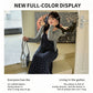 Dark Gray Size 3XL (Recommended 85.5-95kg / 188.5-209.4lbs) | Curvy Fit Two-Piece Dress | Halloween Curvy Friendly Gift | Roomy Long Sleeve Cardigan Floral Slip Dress Set