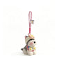 Pink Flower Schnauzer Plush Keychain | Halloween Sweet Kawaii Gift | Adorable Stuffed Puppy Bag Pendant Soft Doll Ornament for Handbag