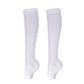 Open Toe White Compression Calf Socks Size XXL (43-46) | Christmas Plus Size Inclusive Gift | Wide Calf Compression Socks for Big Size Long Standing
