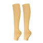 Open Toe Nude Compression Calf Socks Size S/M (35-38) | Halloween Natural Fit Gift | Slim Skin Tone Calf Support Socks for Travel & Commute