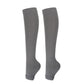 Open Toe Gray Compression Calf Socks Size S/M (35-38) | Halloween Casual Sport Gift | Light Gray Compression Socks for Jogging & Everyday Standing