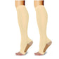 Two-Tone Open Toe Nude Compression Calf Socks Size XXL (43-46) | Christmas Discreet Plus Gift | Wide Calf Two-Tone Nude Compression Socks for Big Size Daily Wear