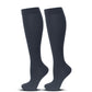 Flat Panel Blue Gray Compression Calf Socks Size L/XL (39-42) | Christmas Calm Business Gift | Flat Blue Gray Compression Socks for Office Long Standing