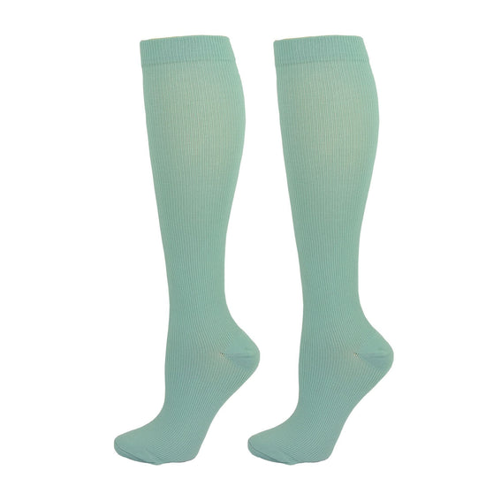 Flat Panel Light Green Compression Calf Socks Size L/XL (39-42) | Christmas Fresh Forest Gift | Flat Light Green Compression Socks for Outdoor Walking