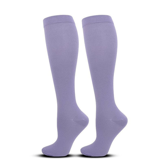 Flat Panel Purple Compression Calf Socks Size XXL (43-46) | Christmas Wide Calf Elegant Gift | Plus Size Purple Compression Socks for Big Size Wear