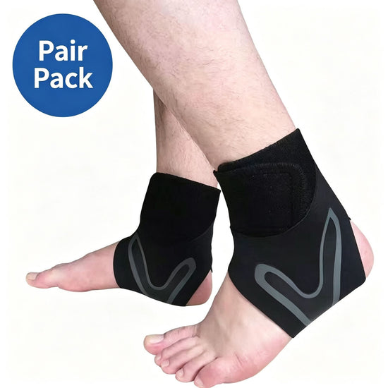 Premium Ankle Support Brace Pair (Left + Right) Size S (AU 2-4) | Christmas Dual Foot Basic Gift | Anti-Sprain Ankle Wrap for Basketball Football Outdoor Sports