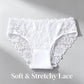 White Hollow Out Lace Panties 4 Pack Size XL | Christmas Relaxed Fit Gift | Cotton Gusset Stretchy Comfort Plus Size Lace Briefs