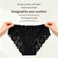 Navy Blue Hollow Out Lace Panties 4 Pack Size M | Halloween Refined Fit Gift | Cotton Gusset Stretchy Comfort Women&