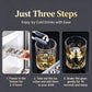 Bar Accessory Metal Ice Particle Kit | Halloween Gathering Gift | Original Color 6‑Pack With Silicone Tongs,EVA Tray,Gift Box & Velvet Pouch