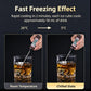 Bar Accessory Metal Ice Particle Kit | Halloween Gathering Gift | Original Color 6‑Pack With Silicone Tongs,EVA Tray,Gift Box & Velvet Pouch