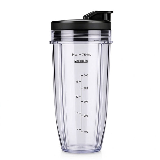 Replacement Ninja Blender Cup Compatible with 32oz 24oz 18oz BL480 BL482,24oz Blender Cup with Flip鈥慣op Lid,Halloween Home Kitchen Supply Gift