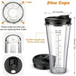 Replacement Ninja Blender Cup Compatible with 32oz 24oz 18oz BL480 BL482,24oz Blender Cup with Flip鈥慣op Lid,Halloween Home Kitchen Supply Gift