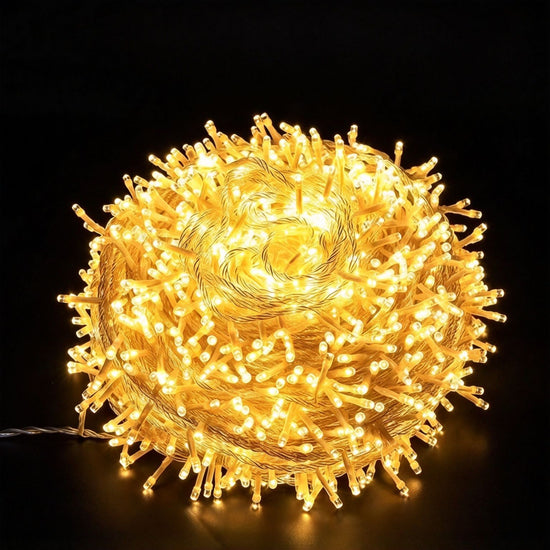 Practical Splicable LED Twinkle Fairy Lights, Male‑Female Connect Design For Flexible Layout Adjustment, Halloween Backyard Camping Ambience Lamp, 50M 500Leds Warm White