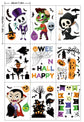 2Sets W17 Halloween Static Window Stickers (9 Sheets Per Set)