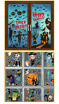 2Sets W022Q Halloween Static Window Stickers (9 Sheets Per Set)