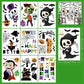 2Sets W07 Halloween Static Window Stickers (9 Sheets Per Set)