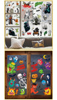 2Sets W03 Halloween Static Window Stickers (9 Sheets Per Set)