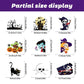 2Sets W03 Halloween Static Window Stickers (9 Sheets Per Set)