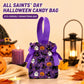 8Pcs Orange Halloween Pumpkin Drawstring Bags