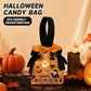 8Pcs Orange Background Ghost Spider Halloween Drawstring Bags