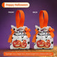 8Pcs Orange Background Ghost Spider Halloween Drawstring Bags