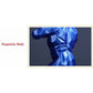 Gorilla Statue Blue, King Kong Statue Gorilla Decoration Bureauart Modern Statue Living Room Resine Statue, 20CM