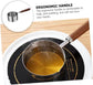 Mini Stainless Steel Saucepan with Wooden Handle, Non Stick Cooking Pot, 250 ml