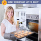 Oven Mitts and Pot Holders with Kitchen Towels, Non Slip Silicone, Heat Resistant to 500 F, Gray