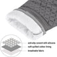 Oven Mitts and Pot Holders with Kitchen Towels, Non Slip Silicone, Heat Resistant to 500 F, Gray