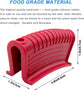 2 Pair Silicone Handle Holders for Cast Iron and Frying Pans, Black and Red