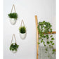 Set of 3 white ceramic wall pots - Fei Yu