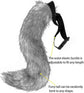 Artificial Fur Fox Tail Cat Werewolf Cosplay Costume Set Plush Mask Fluffy Paws Gloves Halloween Christmas Grass yellow One Size