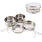 pcs Stainless Steel Pots/Frying Pan/Lid for Outdoor Camping Cooking
