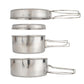 pcs Stainless Steel Pots/Frying Pan/Lid for Outdoor Camping Cooking