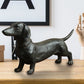 Resin Dachshund Ornament Dachshund Statue Ornament Dog Antique Collectible