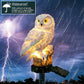 White Owl Solar Garden Light Waterproof Resin Landscape Lamp for Outdoor Garden Decoration