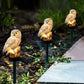 White Owl Solar Garden Light Waterproof Resin Landscape Lamp for Outdoor Garden Decoration
