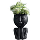 Creative Nordic Face Vase Black Abstract Flower Pot for Succulents and Indoor Plants