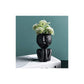 Creative Nordic Face Vase Black Abstract Flower Pot for Succulents and Indoor Plants