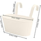 2 Pack Beige Metal Hanging Planters with Detachable Hooks for Indoor Garden Balcony Fence, 27 x 12cm
